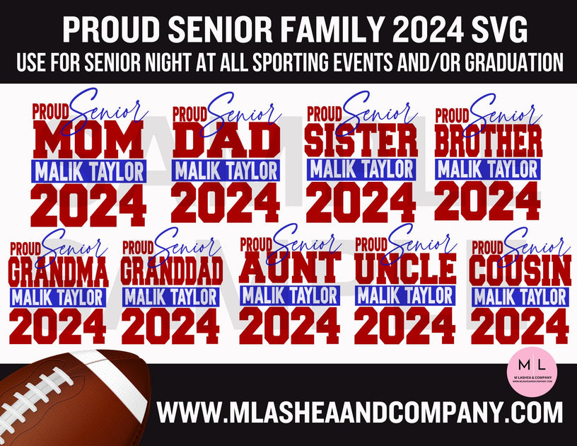 Proud Senior Family 2024 SVG Bundle – M LaShea & Company