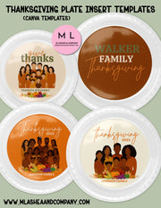 Canva Thanksgiving Plate Insert Templates