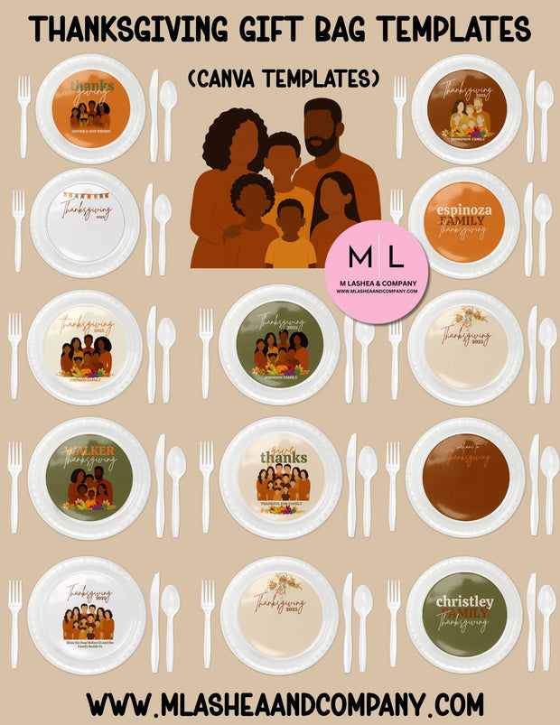 Canva Thanksgiving Plate Insert Templates