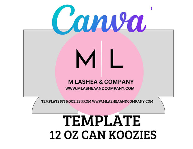 Canva BLANK Can Koozie Drink Templates