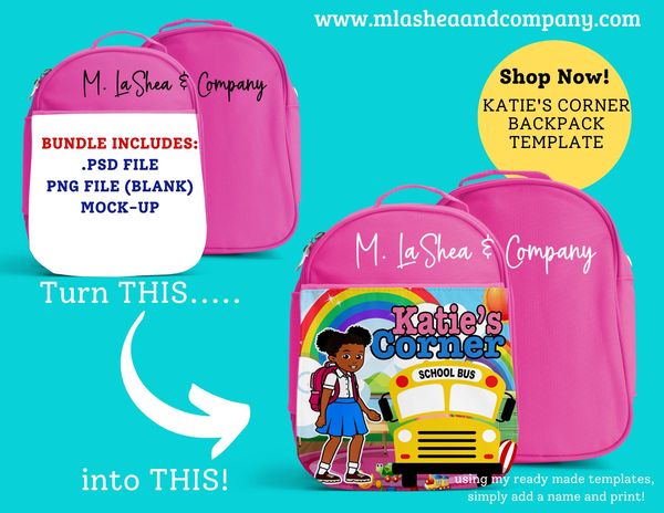 Katie’s Corner Backpack Design Template 1 Bundle