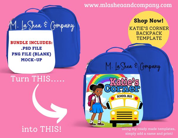 Katie’s Corner Backpack Design Template 2 Bundle