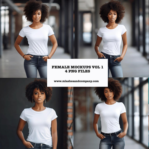Female Mock-up  (African American, Set of 4)