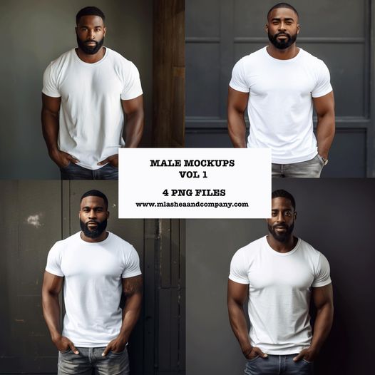 Male Mock-Up (African American, Set of 4)