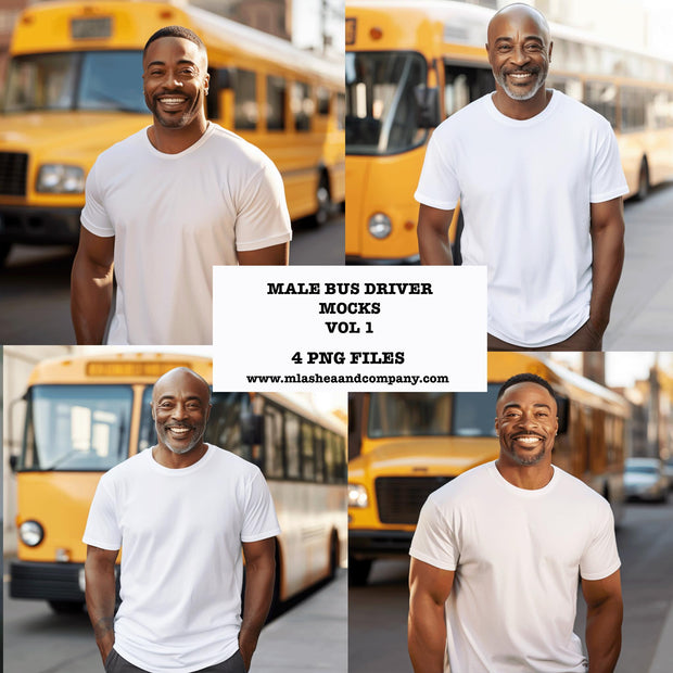 Male Bus Driver Mock-up VOL 1 Bundle