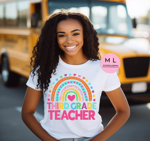 Rainbow School Teacher DTF Transfers