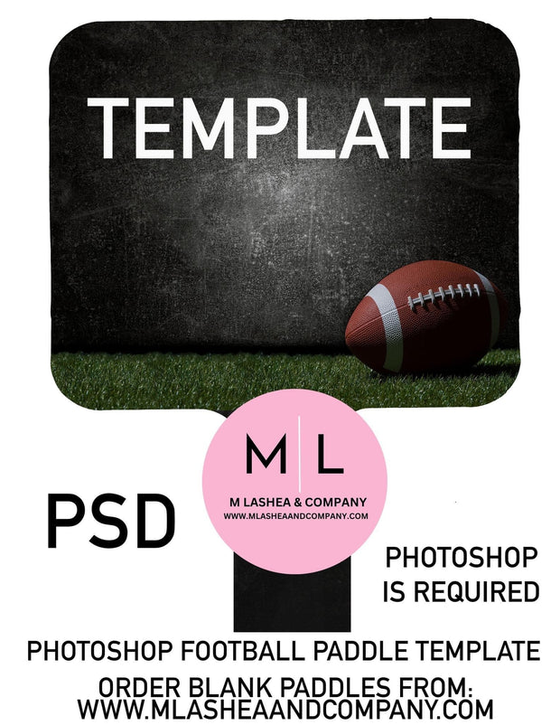Photoshop Football Paddle Template