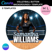 CANVA VOLLEYBALL BUTTON TEMPLATES
