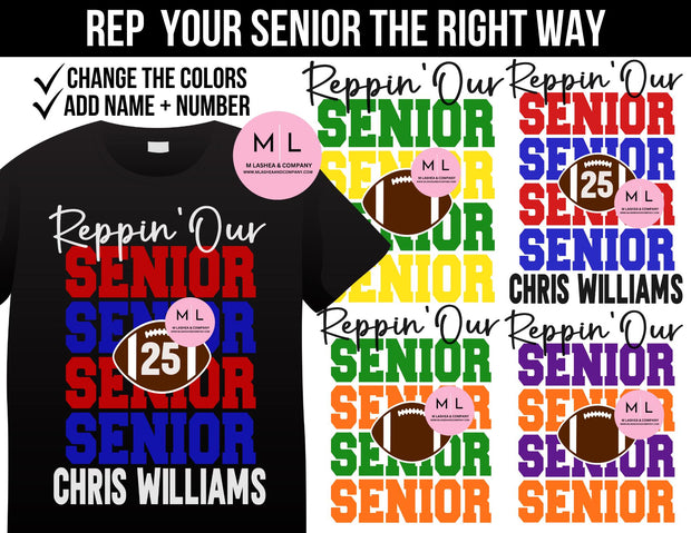 Reppin’ Our Senior Football SVG Bundle