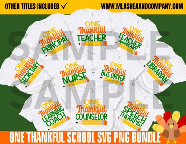 ONE Thankful School SVG-PNG Bundle – M LaShea & Company