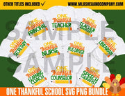ONE Thankful School SVG-PNG Bundle