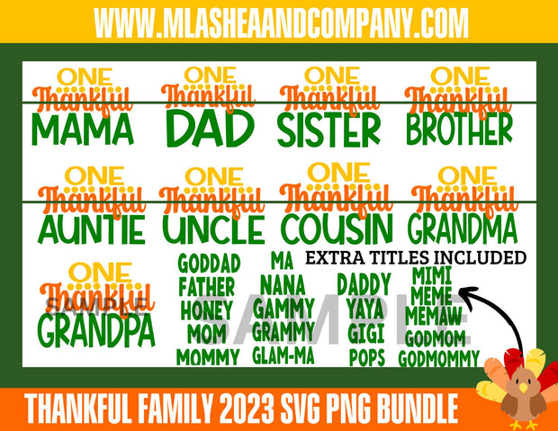 Thankful Family SVG-PNG Bundle