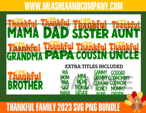 Thankful Family SVG-PNG Bundle