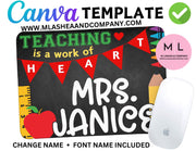 Canva Teaching is a Work of Heart Template