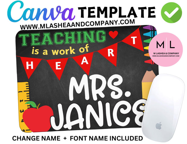 Canva Teaching is a Work of Heart Template