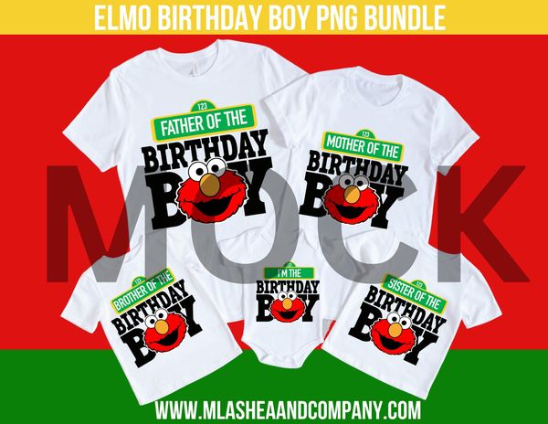 ELMO BIRTHDAY BOY PNG BUNDLE