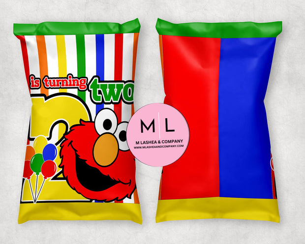 Elmo Complete Birthday Chip Bag Bundle