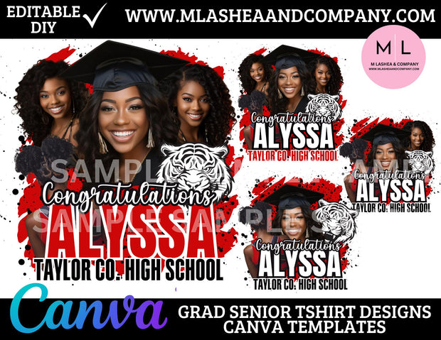 GRAD SENIOR T-SHIRT DESIGNS CANVA Templates