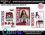 SENIOR MAGAZINE CANVA Templates + Marketing Materials