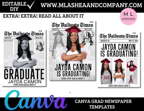 CANVA Grad Newspaper Templates