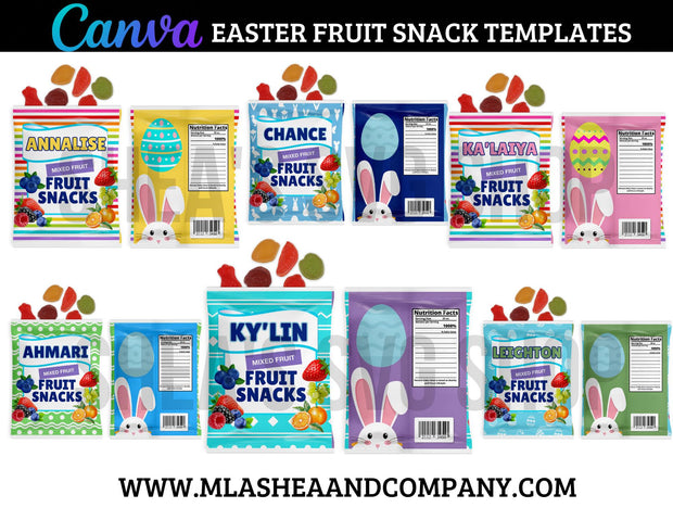 Canva Easter Fruit Snacks Template Bundle
