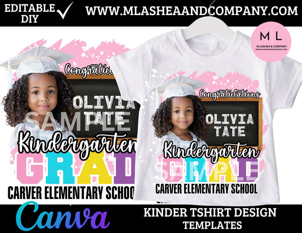 CANVA KINDER GRAD T-SHIRT DESIGN Templates