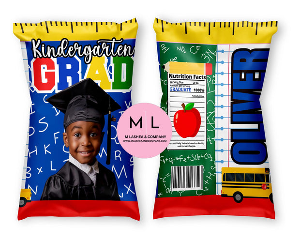 Canva Kinder Grad Chip Bag Template Bundle