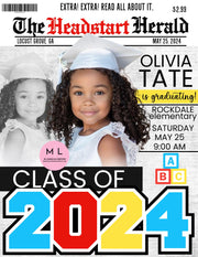 CANVA Kinder Grad Newspaper Templates