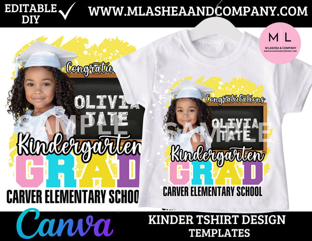 CANVA KINDER GRAD T-SHIRT DESIGN Templates