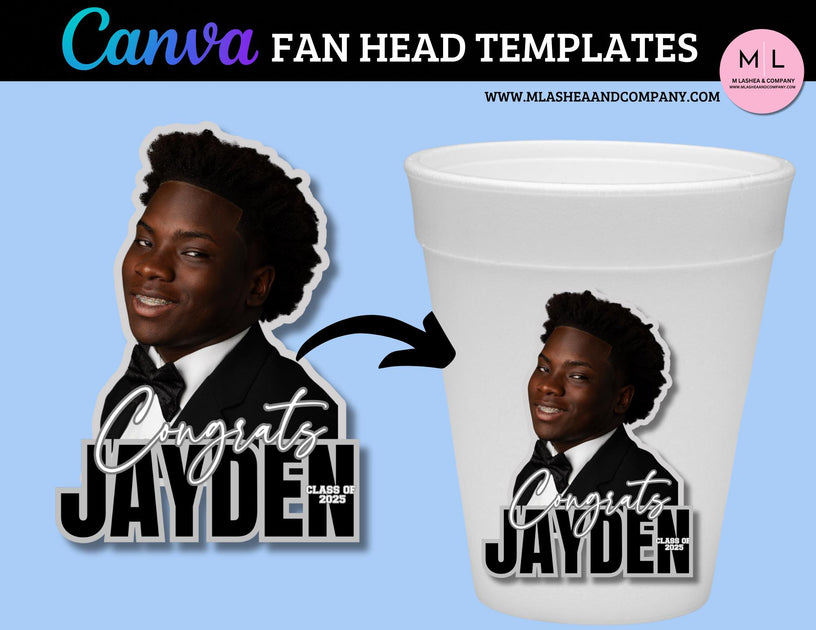 Grad Fathead + Sticker Templates (Canva Template) – M LaShea & Company