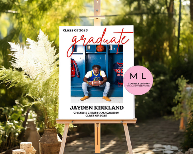 Grad Welcome Sign Templates (Canva Template)