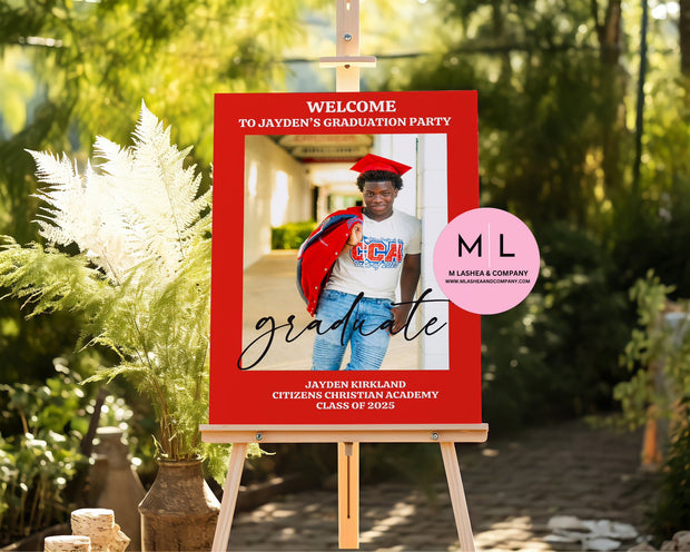 Grad Welcome Sign Templates (Canva Template)