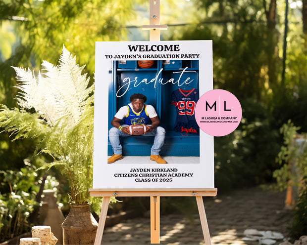 Grad Welcome Sign Templates (Canva Template)