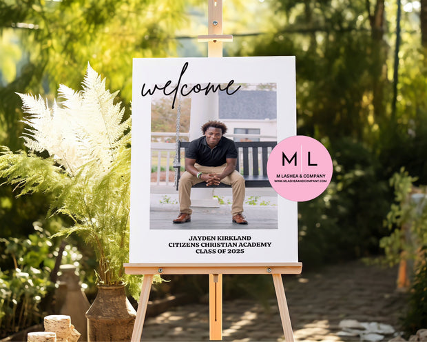 Grad Welcome Sign Templates (Canva Template)