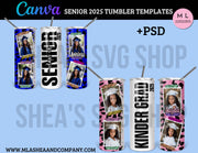 Senior 25’ Tumbler Templates (Canva + Photoshop) (30 variants)