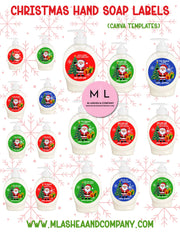 Christmas Hand Soap Labels — Canva Templates