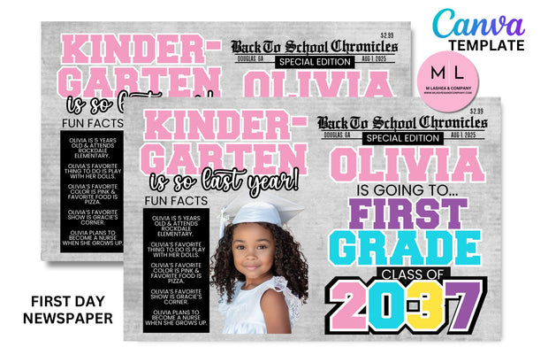 CANVA BACK TO SCHOOL FULL NEWSPAPER TEMPLATE