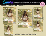 Baby Shower Magazine Cover Templates (Canva Templates)