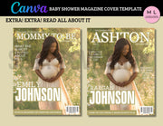 Baby Shower Magazine Cover Templates (Canva Templates)