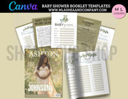 Baby Shower Booklet Templates (Canva Templates)