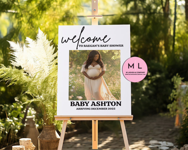 Baby Shower Welcome Sign (Canva Templates)