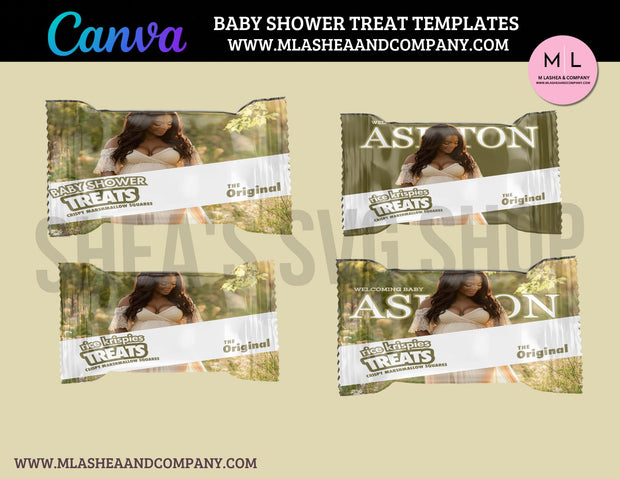 Baby Shower Treats Templates (Canva Templates)