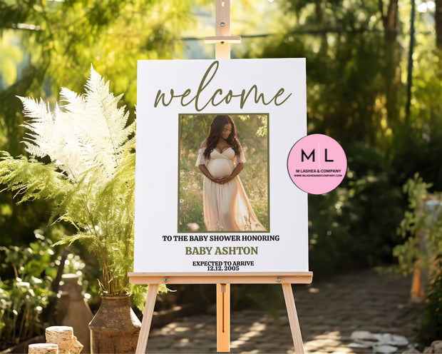 Baby Shower Welcome Sign (Canva Templates)