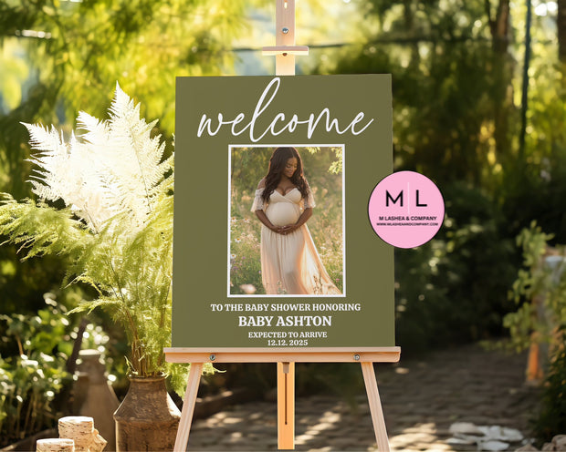Baby Shower Welcome Sign (Canva Templates)