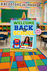 Back to School Welcome Sign Templates (Canva Template)