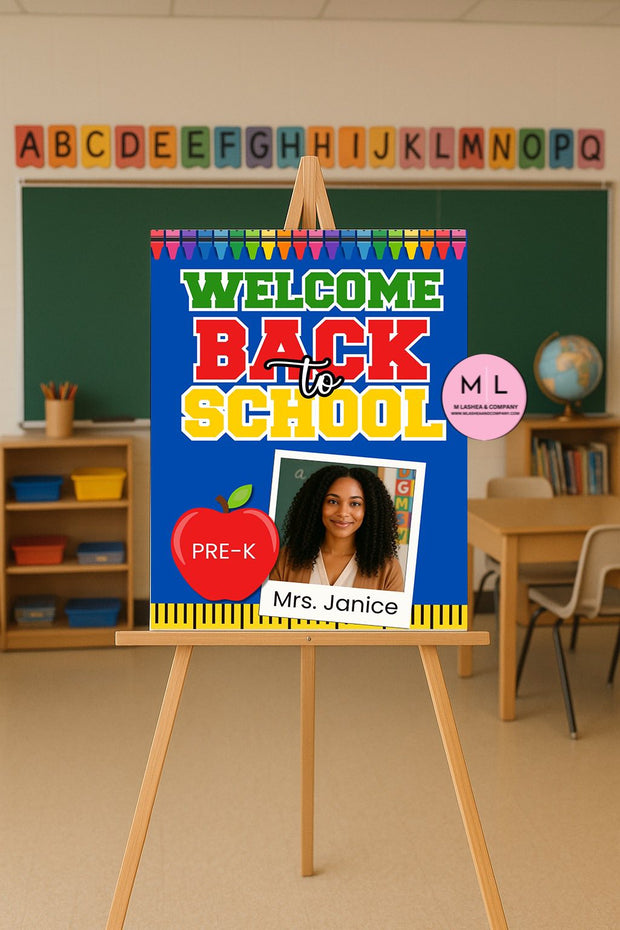 Back to School Welcome Sign Templates (Canva Template)