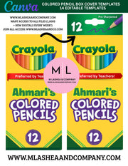 Canva Colored Pencil Cover Templates (Canva Template)