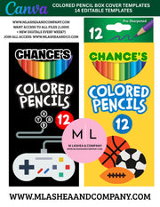 Canva Colored Pencil Cover Templates (Canva Template)