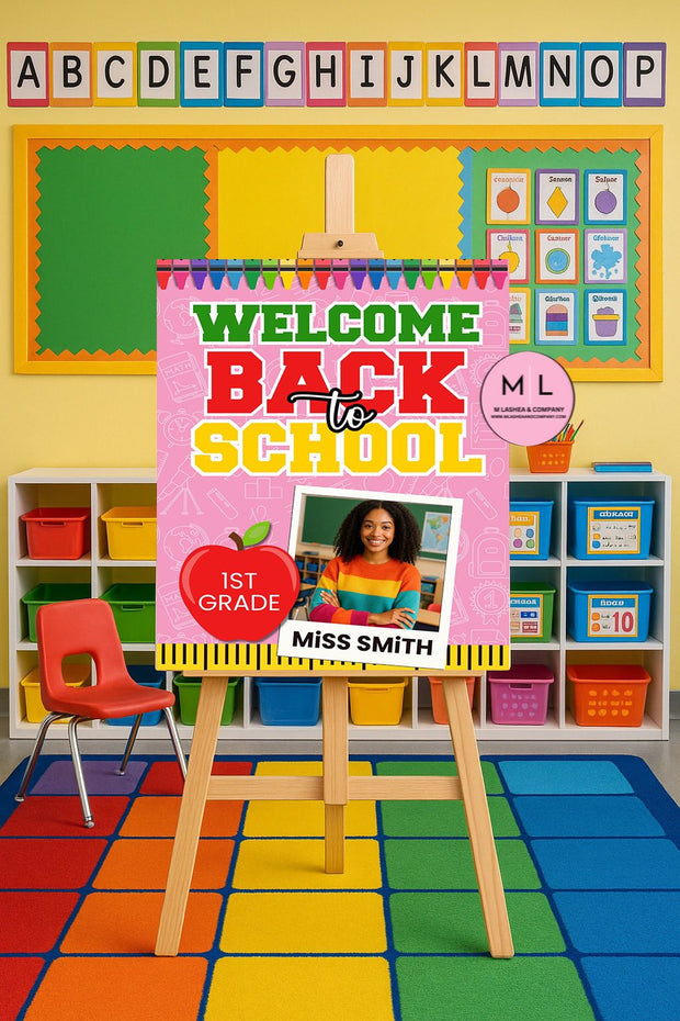 Back to School Welcome Sign Templates (Canva Template)