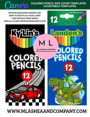 Canva Colored Pencil Cover Templates (Canva Template)